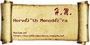 Horváth Menodóra névjegykártya